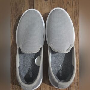 allbirds Slip-On Wool Sneakers in Gray and White